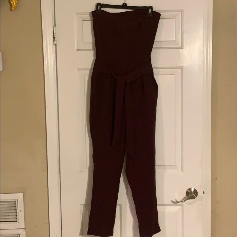 Maroon jumpsuit, size small, EUC
